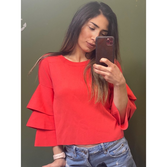 Top sweater - Coral color - Picture 4 of 9